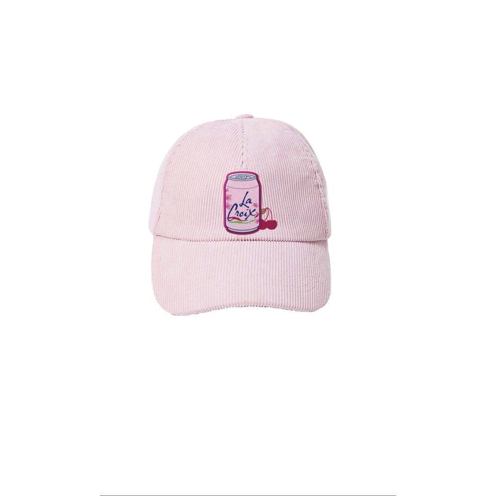 LA CROIX Pink Corduroy Cherry Blossom Dad Hat